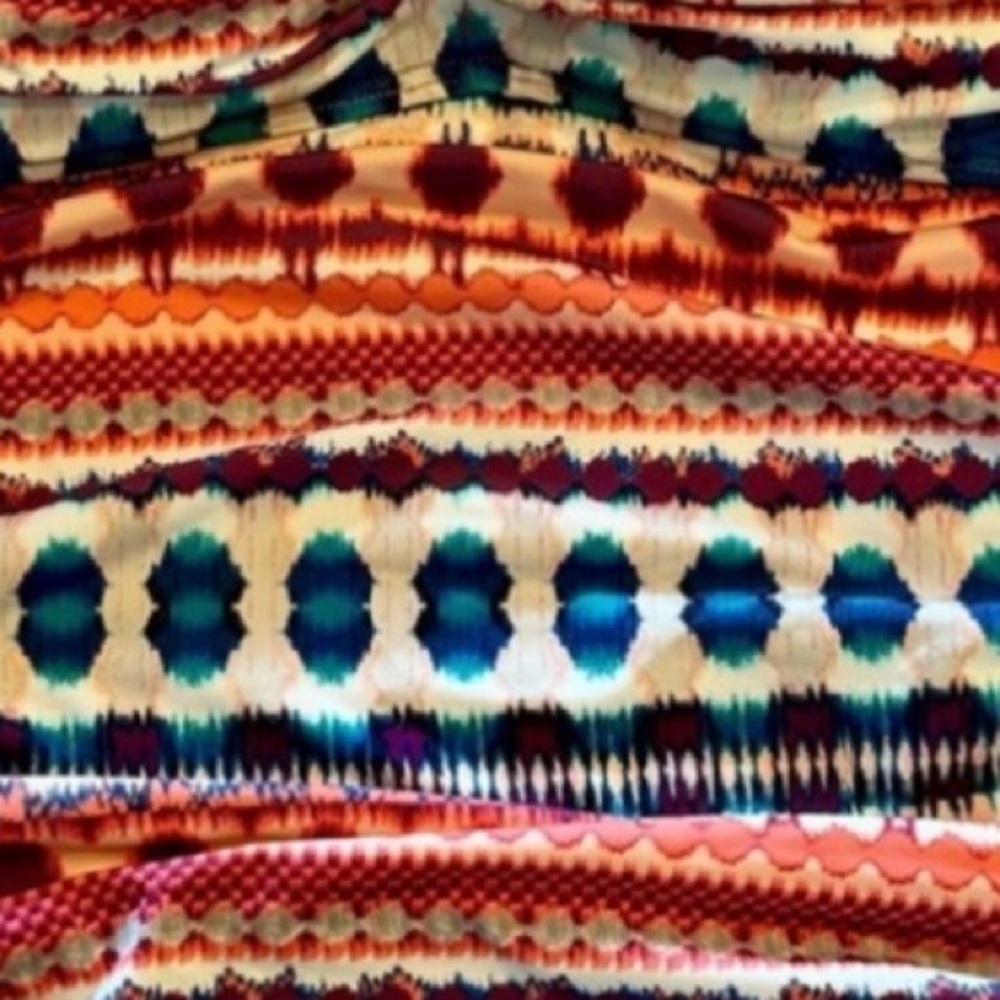 La Blanca Geometric Tribal Tankini Swimsuit Set 10 Coral Pink Blue Two Piece - Picture 5 of 14